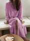 Casual Fashion Lapel Solid Color Shirt Dress