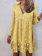 Polka Dot Print Ruffle Mini Dress